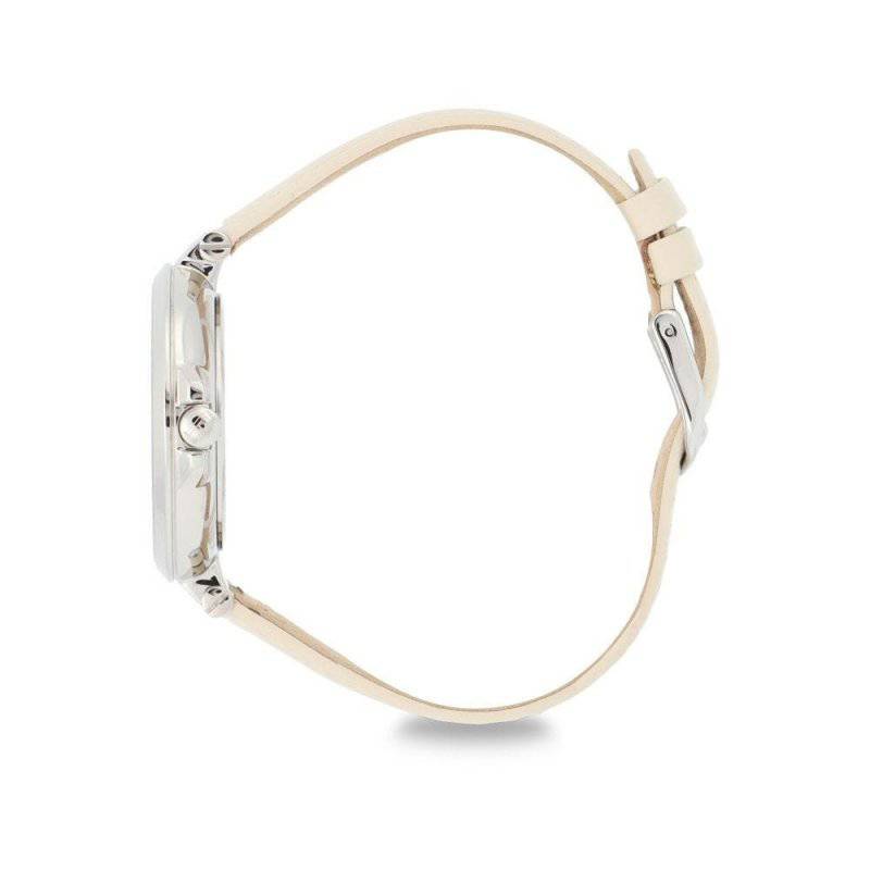  Shop Authentic Tommy Hilfiger Angela Silver Dial Cream Leather Strap Watch for Women - 1782123 - Luxxuri