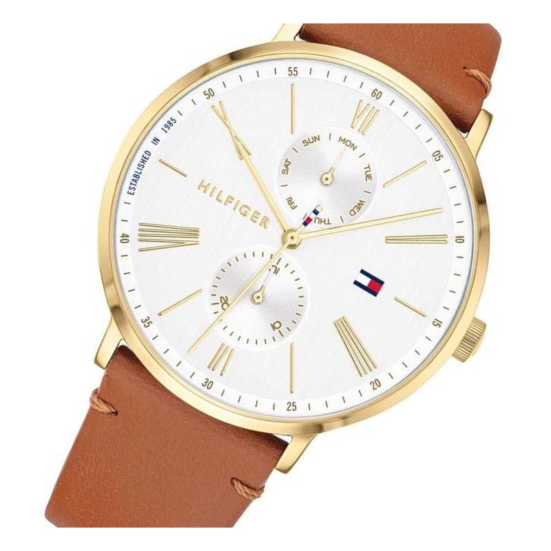  Shop Authentic Tommy Hilfiger Jenna Quartz White Dial Brown Leather Strap Watch for Women - 1782073 - Luxxuri