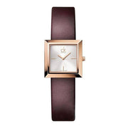  Shop Authentic Calvin Klein Mark White Dial Brown Leather Strap Watch for Women - K3R236G6 - Luxxuri