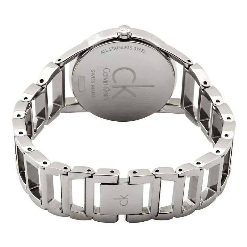  Shop Authentic Calvin Klein Stately Black Dial Silver Steel Strap Watch for Women - K3G2312S - Luxxuri