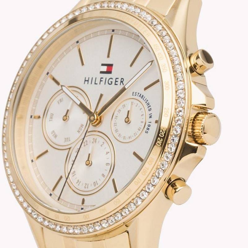  Shop Authentic Tommy Hilfiger Ari Diamonds White Dial Cream Leather Strap Watch for Women - 1781982 - Luxxuri