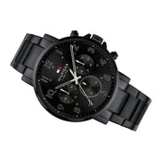  Shop Authentic Tommy Hilfiger Daniel Black Dial Black Steel Strap Watch for Men - 1710383 - Luxxuri