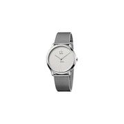 Shop Authentic Calvin Klein Minimal White Dial Silver Mesh Bracelet Watch for Men - K3M2112Y - Luxxuri