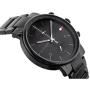  Shop Authentic Tommy Hilfiger Daniel Black Dial Black Steel Strap Watch for Men - 1710414 - Luxxuri
