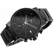  Shop Authentic Tommy Hilfiger Daniel Black Dial Black Steel Strap Watch for Men - 1710414 - Luxxuri
