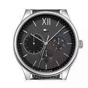  Shop Authentic Tommy Hilfiger Damon Quartz Chronograph Black Dial Silver Mesh Bracelet Watch for Men - 1791415 - Luxxuri
