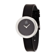  Shop Authentic Calvin Klein Firm Black Dial Black Leather Strap Watch for Women - K3N231C1 - Luxxuri