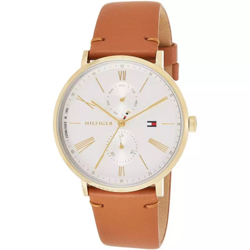  Shop Authentic Tommy Hilfiger Jenna Quartz White Dial Brown Leather Strap Watch for Women - 1782073 - Luxxuri