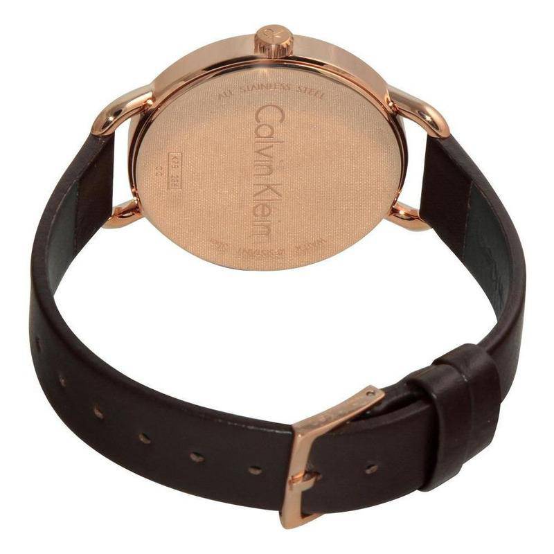  Shop Authentic Calvin Klein Even White Dial Brown Leather Strap Watch for Women - K7B236G6 - Luxxuri