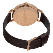  Shop Authentic Calvin Klein Even White Dial Brown Leather Strap Watch for Women - K7B236G6 - Luxxuri