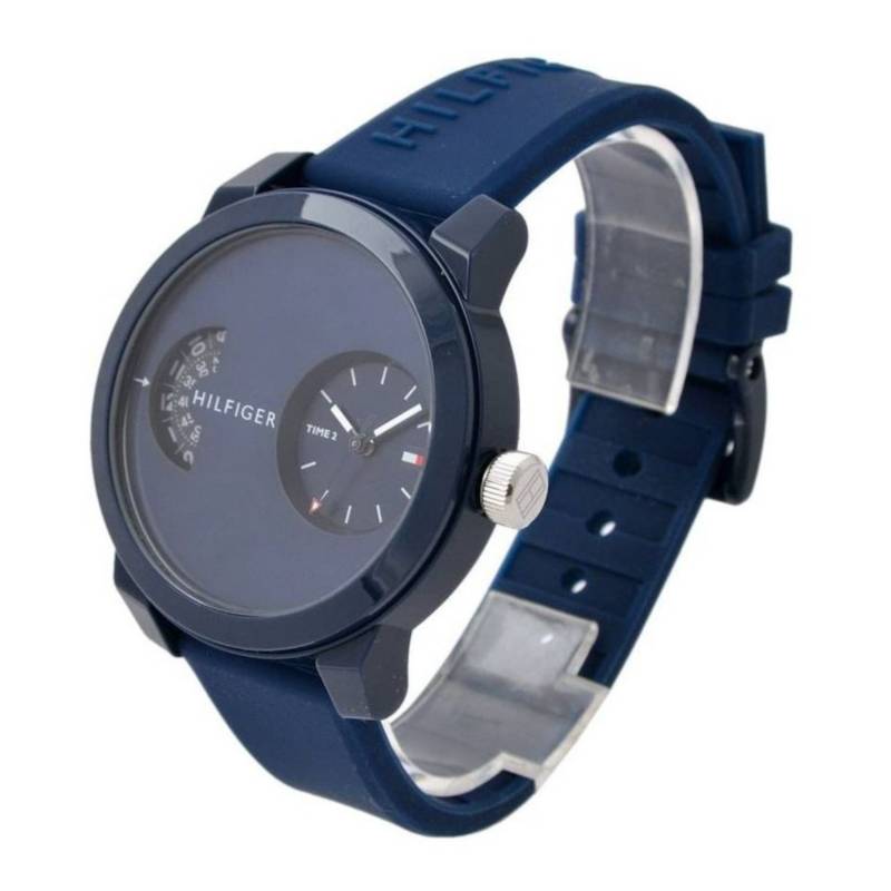  Shop Authentic Tommy Hilfiger Denim Blue Dial Blue Rubber Strap Watch for Men - 1791556 - Luxxuri