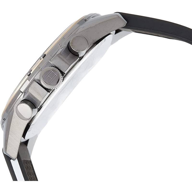  Shop Authentic Tommy Hilfiger Mason Black Dial Black Rubber Strap Watch for Men - 1791792 - Luxxuri