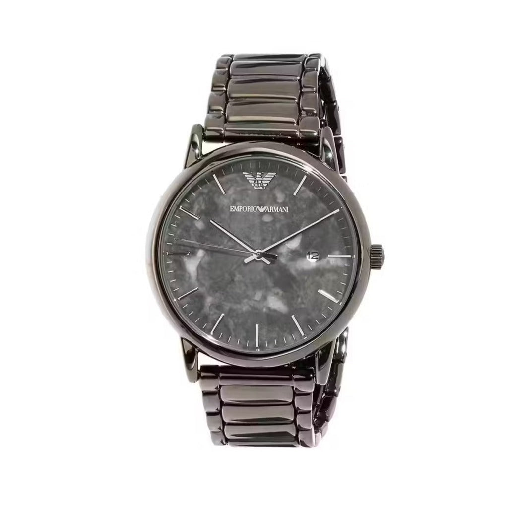  Shop Authentic Emporio Armani Luigi Analog Grey Dial Grey Steel Strap Watch For Men - AR11155 - Luxxuri