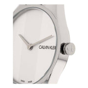 Shop Authentic Calvin Klein Rebel White Dial White Leather Strap Watch for Women - K8P231L6 - Luxxuri