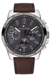  Shop Authentic Tommy Hilfiger Decker Grey Dial Brown Leather Strap Watch for Men - 1791562 - Luxxuri