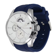 Shop Authentic Tommy Hilfiger Decker Quartz White Dial Blue Rubber Strap Watch for Men - 1791349 - Luxxuri