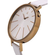  Shop Authentic Calvin Klein Equal Silver Dial White Leather Strap Watch for Women - K3E236L6 - Luxxuri