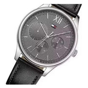  Shop Authentic Tommy Hilfiger Damon Multifunction Black Dial Black Leather Strap Watch for Men - 1791417 - Luxxuri