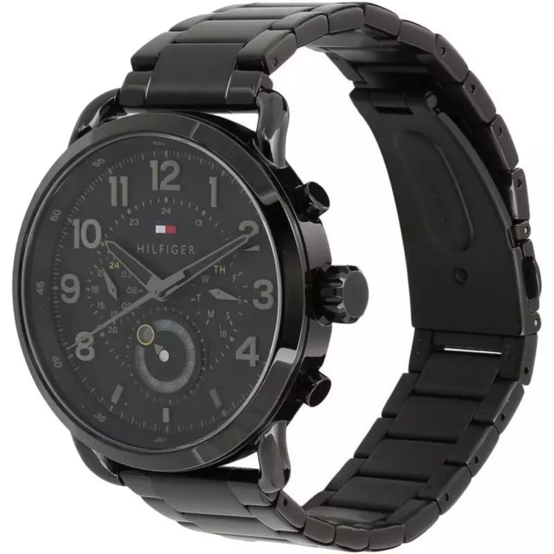  Shop Authentic Tommy Hilfiger Briggs Black Dial Black Steel Strap Watch for Men  - 1791423 - Luxxuri