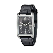  Shop Authentic Calvin Klein Window Black Dial Black Leather Strap Watch for Men - K2M23107 - Luxxuri