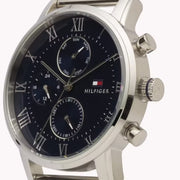  Shop Authentic Tommy Hilfiger Kane Quartz Blue Dial Black Steel Strap Watch for Men - 1791456 - Luxxuri