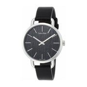  Shop Authentic Calvin Klein Even Black Dial Black Leather Strap Watch for Women - K7B231C1 - Luxxuri