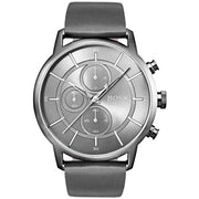  Shop Authentic Hugo Boss Architectural Grey Dial Grey Leather Strap Watch for Men - 1513570 - Luxxuri