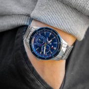  Shop Authentic Tommy Hilfiger Austin Blue Dial Silver Steel Strap Watch for Men - 1791640 - Luxxuri