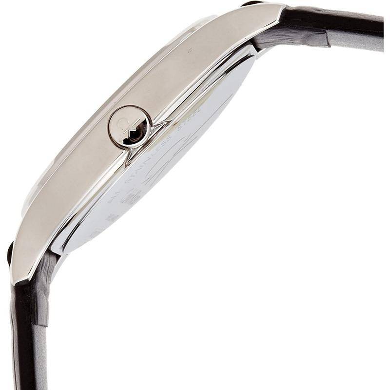  Shop Authentic Calvin Klein Skirt Black Dial Black Leather Strap Watch for Women  - K2U231C1 - Luxxuri