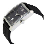  Shop Authentic Calvin Klein Window Black Dial Black Leather Strap Watch for Men - K2M21107 - Luxxuri