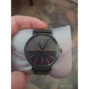  Shop Authentic Calvin Klein Boost Black Dial Black Leather Strap Watch for Men - K7Y214CY - Luxxuri