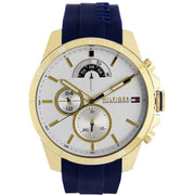  Shop Authentic Tommy Hilfiger Decker White Dial Blue Rubber Strap Watch for Men - 1791353 - Luxxuri