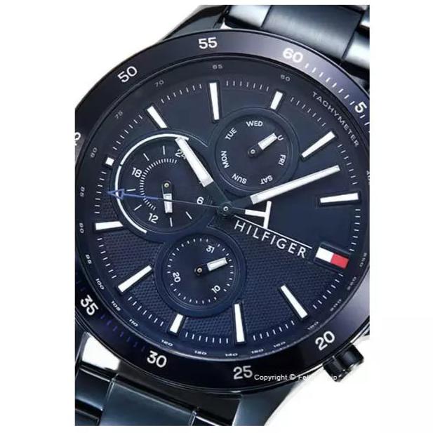  Shop Authentic Tommy Hilfiger Bank Quartz Blue Dial Blue Steel Strap Watch for Men - 1791720 - Luxxuri