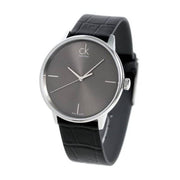  Shop Authentic Calvin Klein Grey Dial Black Leather Strap Watch for Women - K2Y2Y1CU - Luxxuri
