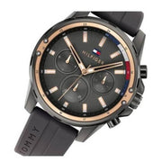  Shop Authentic Tommy Hilfiger Mason Black Dial Black Rubber Strap Watch for Men - 1791792 - Luxxuri