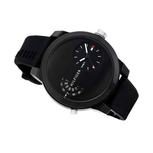  Shop Authentic Tommy Hilfiger Denim Black Dial Black Rubber Strap Watch for Men - 1791555 - Luxxuri
