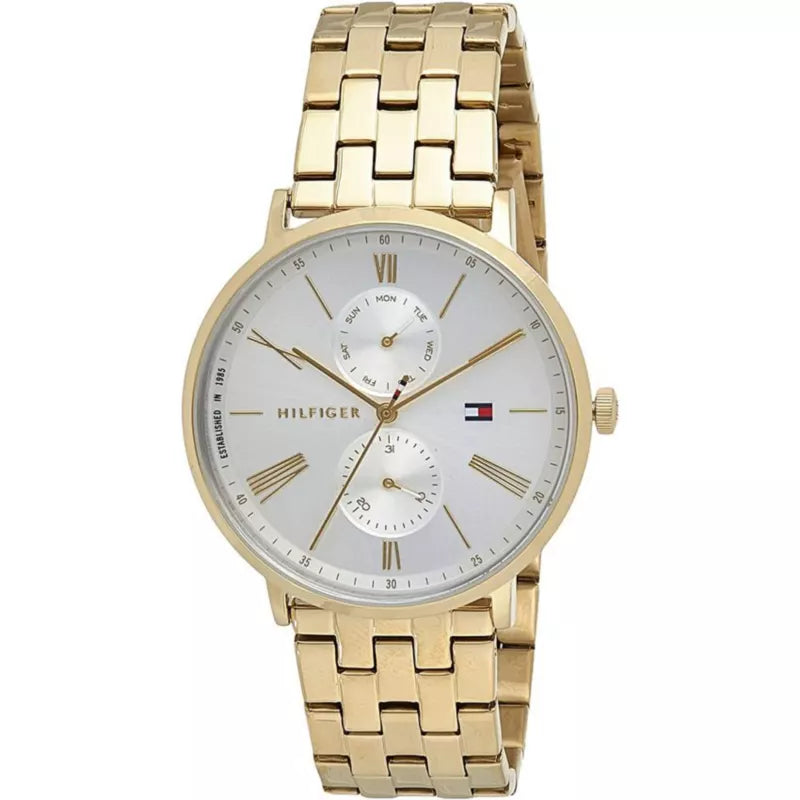  Shop Authentic Tommy Hilfiger Jenna Quartz White Dial Gold Steel Strap Watch for Women - 1782069 - Luxxuri