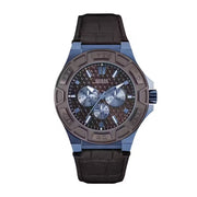  Shop Authentic Guess Force Quartz Brown Dial Brown Leather Strap Watch For Men - W0674G5 - Luxxuri