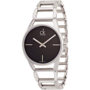  Shop Authentic Calvin Klein Stately Black Dial Silver Steel Strap Watch for Women - K3G23121 - Luxxuri