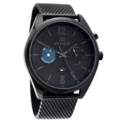  Shop Authentic Tommy Hilfiger Deacon Analog Black Dial Black Mesh Bracelet Watch for Men - 1791547 - Luxxuri