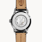  Shop Authentic Fossil Townsman Automatic White Dial Black Leather Strap Watch for Men - ME3104 - Luxxuri