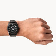  Shop Authentic Fossil Machine Chronograph Black Dial Black Steel Strap Watch for Men - FS4552 - Luxxuri