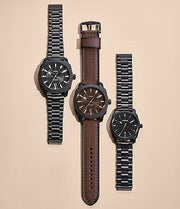  Shop Authentic Fossil Machine Black Dial Black Steel Strap Watch for Men - FS4775 - Luxxuri