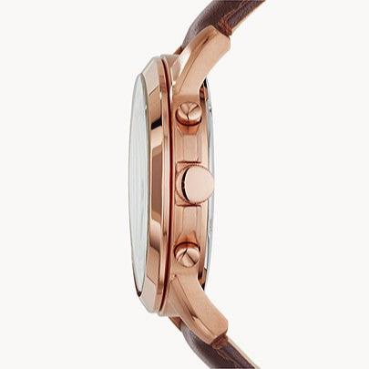  Shop Authentic Fossil Grant Chronograph White Dial Brown Leather Strap Watch for Men - FS4991 - Luxxuri