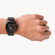  Shop Authentic Fossil Machine Chronograph Black Dial Black Steel Strap Watch for Men - FS4682 - Luxxuri