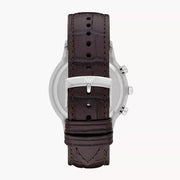  Shop Authentic Emporio Armani Renato Chronograph Black Dial Brown Leather Strap Watch For Men - AR2482 - Luxxuri