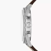  Shop Authentic Fossil Forrester Chronograph White Dial Brown Leather Strap Watch for Men - FS5696 - Luxxuri