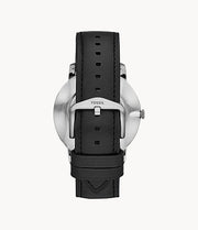  Shop Authentic Fossil The Minimalist Carbon Series Black Dial Black Leather Strap Watch for Men - FS5497 - Luxxuri