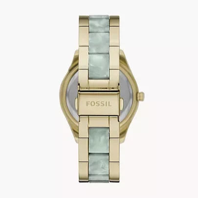  Shop Authentic Fossil Stella Multifunction Gold Dial Two Tone Steel Strap Watch for Women - ES4757 - Luxxuri