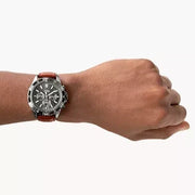  Shop Authentic Fossil Garrett Chronograph Grey Dial Brown Leather Strap Watch for Men - FS5770 - Luxxuri